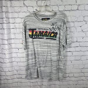Surf Classic "No Problem Jamaica" Men's XL Gray Striped T-Shirt